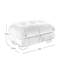 Repose-pieds blanc rectangulaire en chenille avec cadre en bois massif-129184858