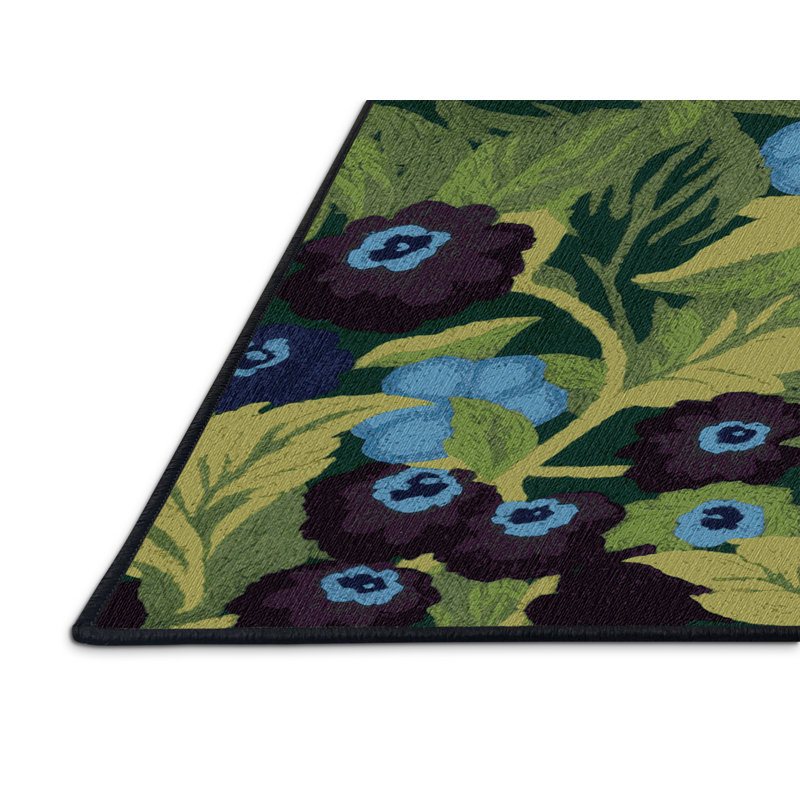  Tapis lavable à la myrtille, Carré 4 pi