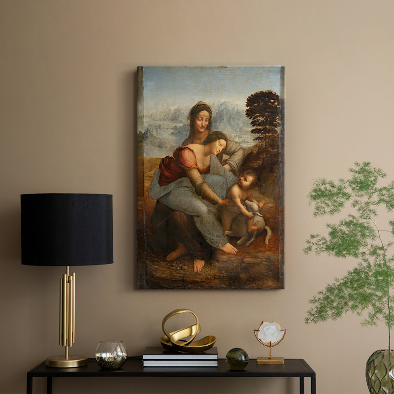 La Vierge et l'enfant avec Sainte Anne - galerie d'art sur toile tendue par Leonardo Da Vinci, 12 x 18