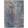 Machine Washable Indoor/Outdoor Xhevrie Teal Rug