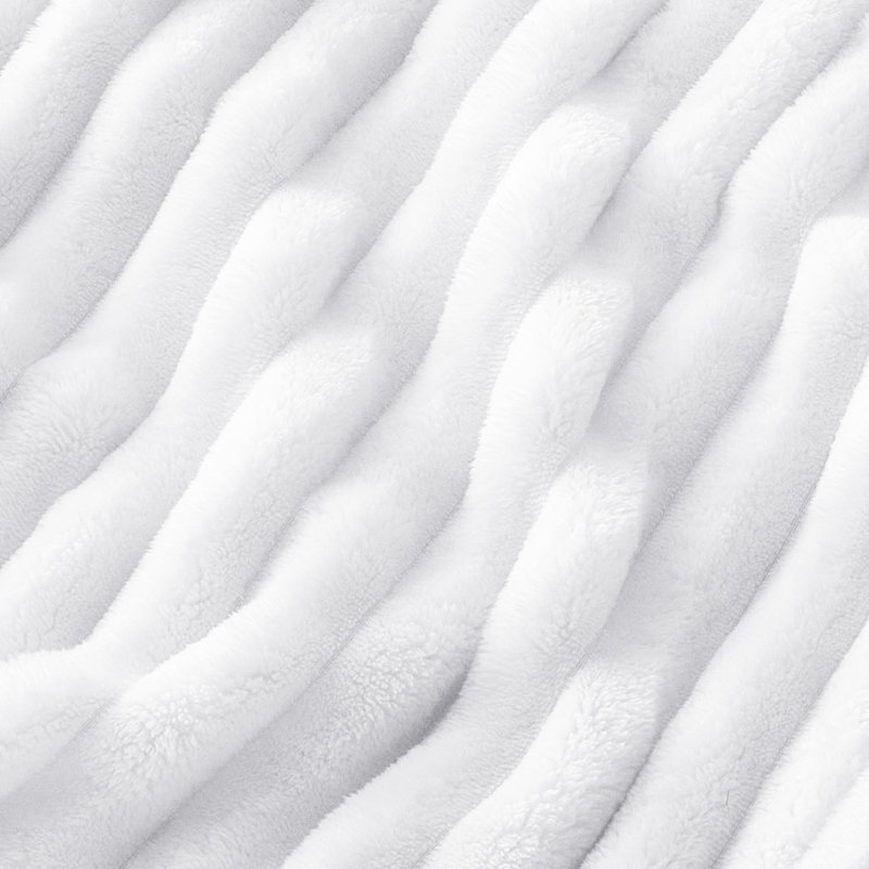 Bedsure Twin XL Flannel Fleece Blanket for Girls, 300 GSM Soft and Cozy Blanket for Dorm & Home Decor, White, All-Season Gift