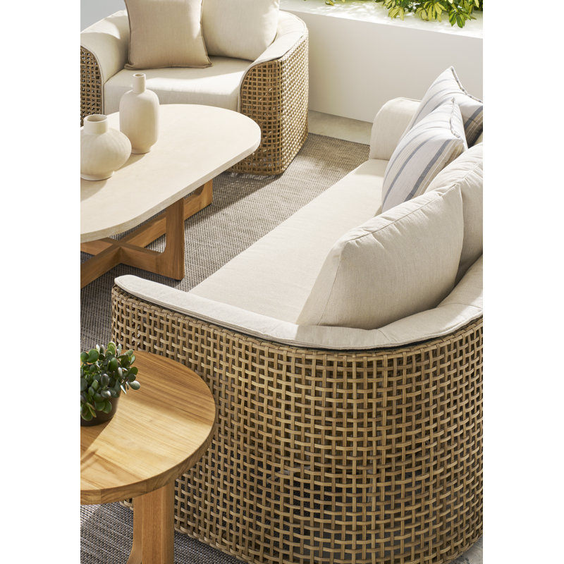 Bliss Outdoor Swivel Chair w/ Blanket, Kramer Lace