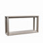 Grande console rectangulaire en placage de bois massif vieilli gris de 60 po pour le canapé derrière, un grand espace de rangement dans l'espace de vie principal, une base et des piliers, une table facile à assembler, un canapé avec look, un rangement,
