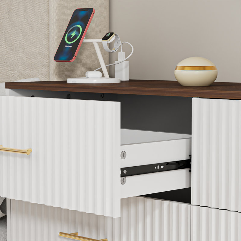 6 - Drawer 47.24 '' W Dresser, White