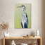 Héron bleu sur fond vert II-108450492
