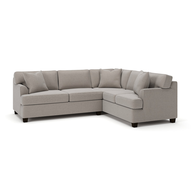 Conradina Upholstered L-Sectional, Right Hand Facing, Apollo Pebble Boucle