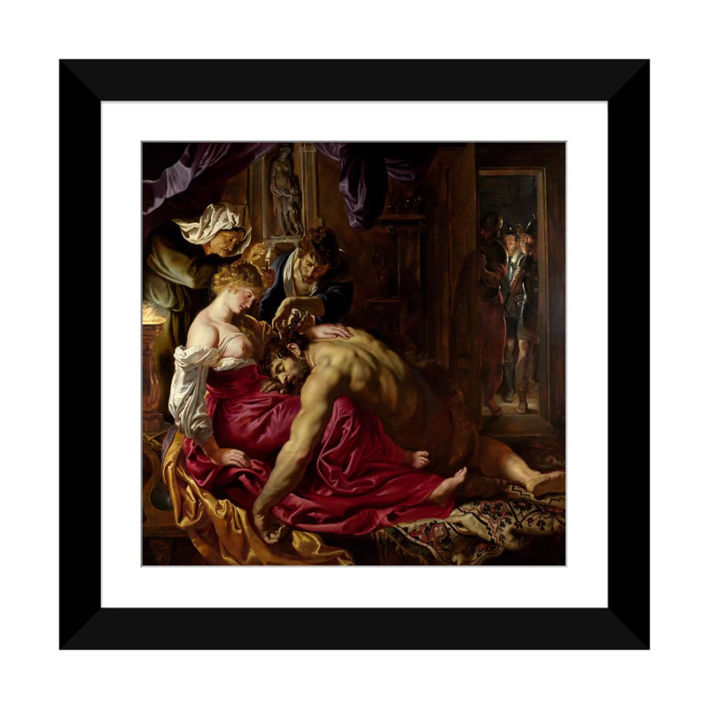 «Samson and Delilah» par Peter Paul Rubens, reproduction d'art sur toile, H 24 po x l 24 po x P 1 po, Blanc