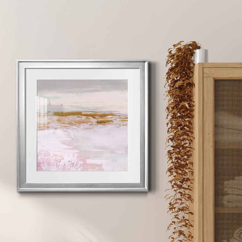 Toile encadrée Magenta Skyline I-Premium - prête à être accrochée, H 26,5 po x l 26,5 po x P 1,5 po, Blanc