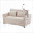 Sofas Couches 55.9" Modern Convertible Loveseat Sofa Bed for Small Apartments Living Room | Beige | Polyester-124630627