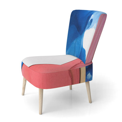Chaise d'appoint, motif floral beige tapissé - motif floral beige II