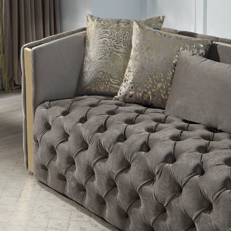Canapé Doruk, Taupe, H 30 po x l 92,5 po x P 32 po