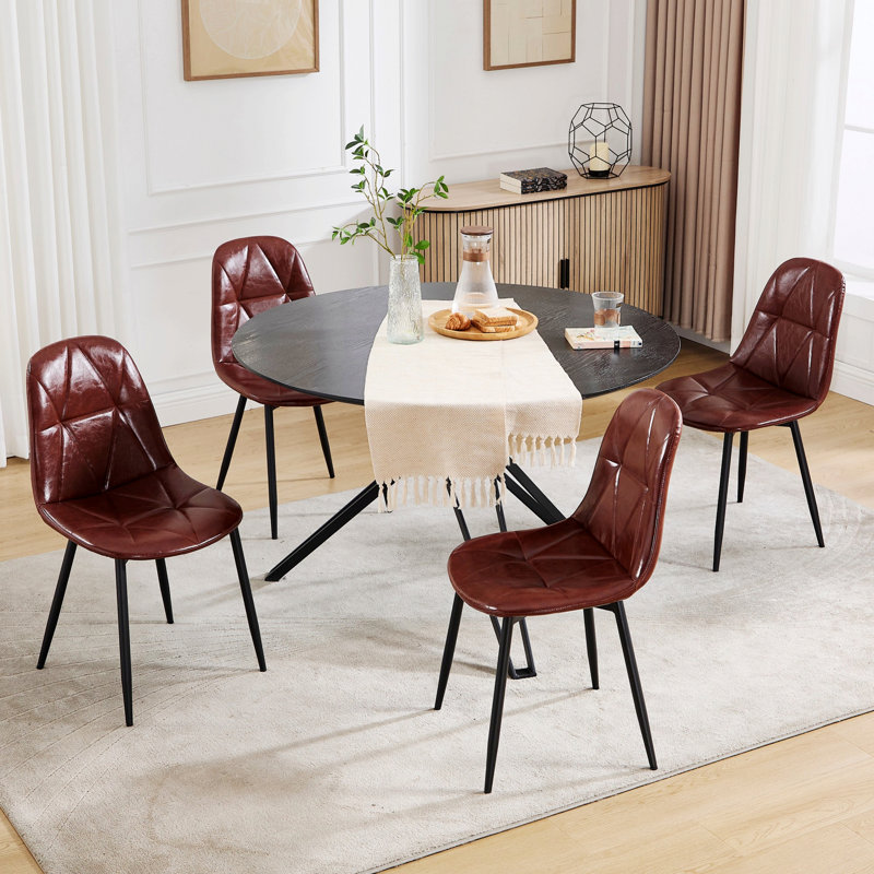 Chaises de salle à manger, chaises rembourrées, chaises de cuisine avec pieds en métal pour la cuisine et la salle à manger
