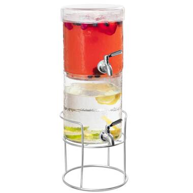 c&g outdoors Beverage Dispenser 2 Pack, 1 Gallon Each, Glass Drink  Dispenser For Party, Lemon Juice Sangria Dispenser, Mason Can Drink  Dispenser, With Blackboard