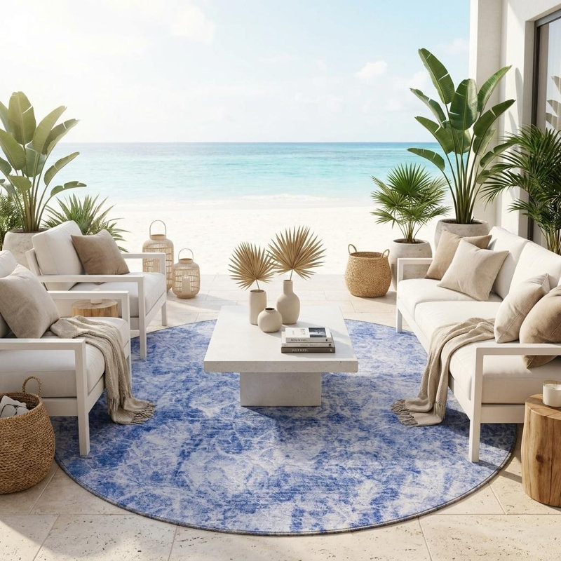 Tapis d'intérieur rond 8 po