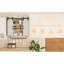 Armoire murale rustique avec 2 portes de grange coulissantes, 3 gris rétro pour la cuisine, la salle à manger, la salle de bain, le salon et deux tablettes de rangement réglables
