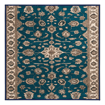 Tapis gris Tabriz lavable à la machine