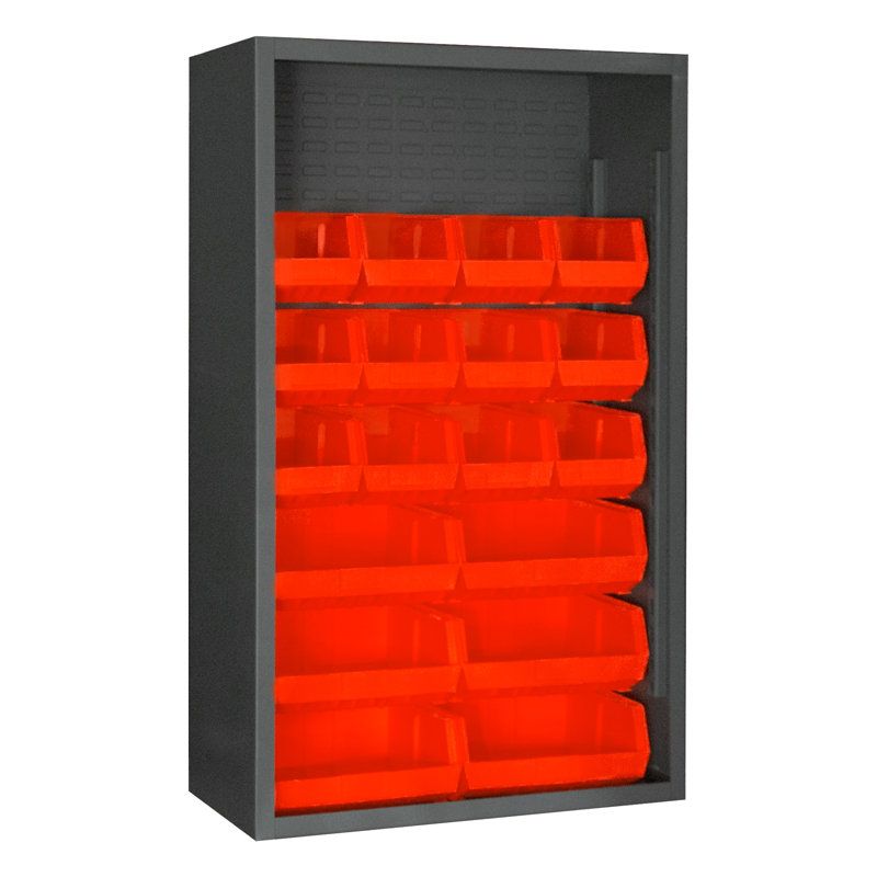 Rayonnage Rachal, Rouge, H 72 po x l 36 po x P 18,31 po