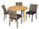 Avva 4 - Person Round Teak Outdoor Dining Set with Cushions