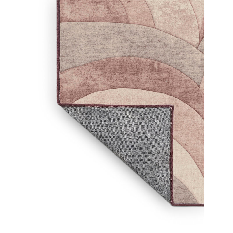 Tapis abstrait moderne et contemporain beige et lavable à la machine Torresdale, 8 x 10