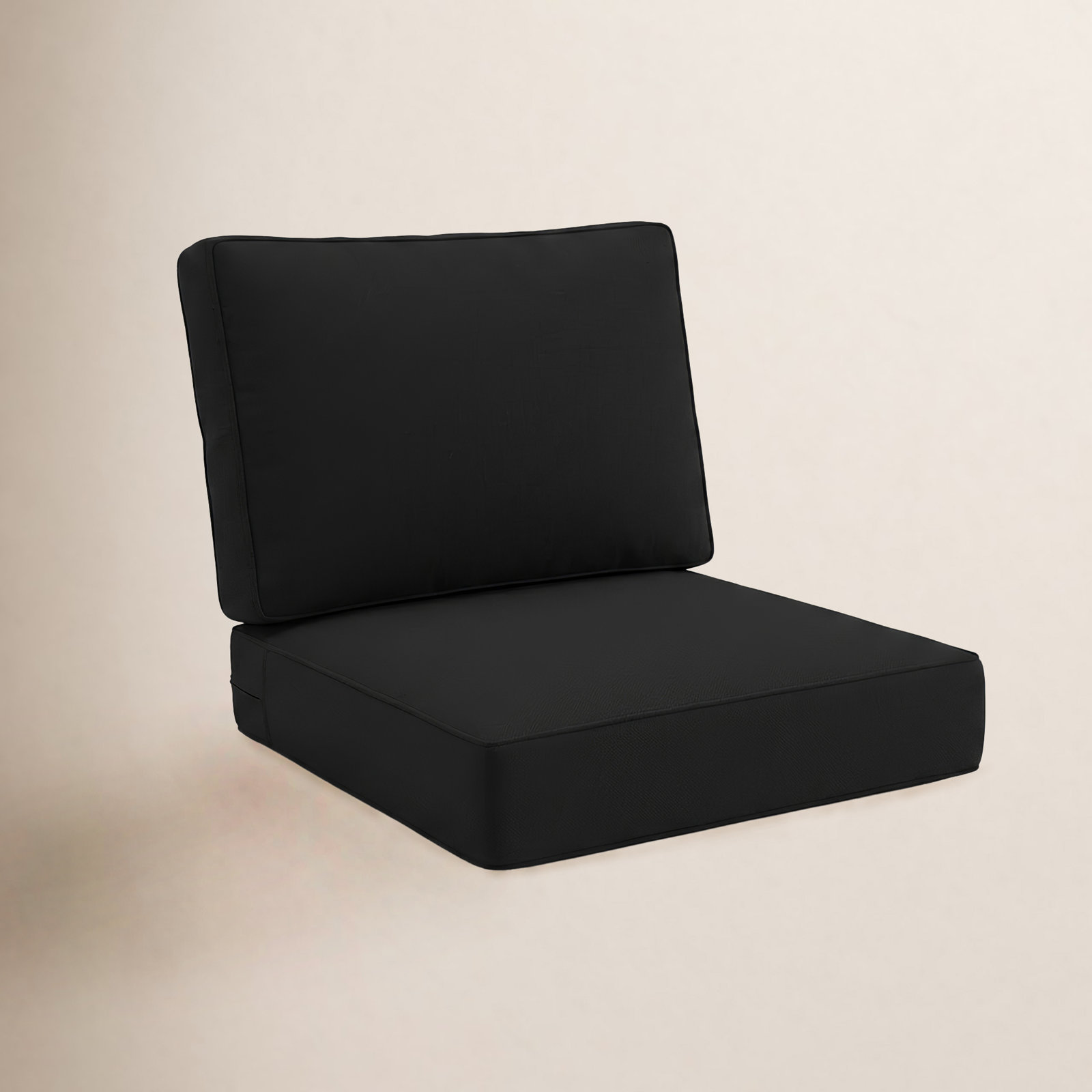 Donnely Sunbrella® Louge Chair Cushion, 25" W x 26" D, Sunbrella® Canvas Black