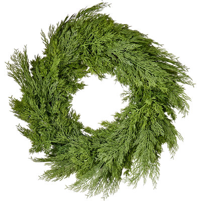 42" Artificial Christmas Real Touch Cypress Wreath