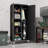 71'H Metal Lockable Garage Storage Cabinet with Hanging Rod and Adjustable Shelves-1699124822