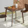 Glaskowski 27.6"L Mid-Century Modern Solidwood Dining Table