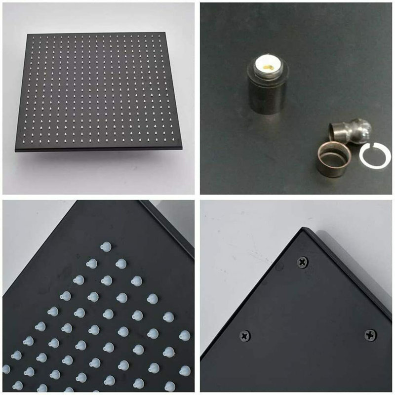 Cerro Rain Adjustable Shower Head, Matte Black