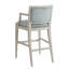 Newport Upholstered Stool with Metal Frame