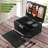 Large Black Bamboo Box With Combination Lock,Smell Proof Box With Detachable Compartment, Wooden Decorative Storage Box With Alright Jars & Brushes