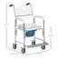 Fauteuil roulant de douche avec siège rembourré HOMcom, 330 lb, blanc