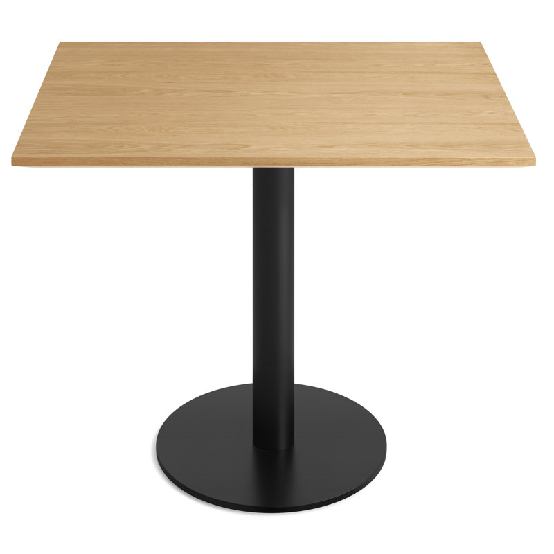 Easy Dining Table, Matte Black, White Oak