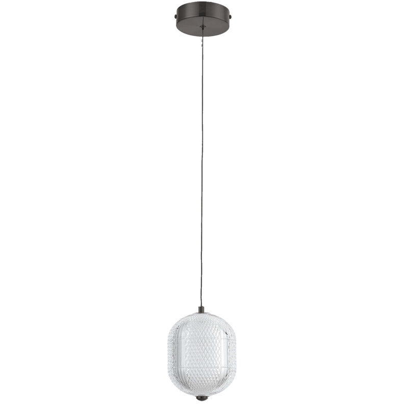 Peri Pendant - 7.5W - Clear Acrylic Diffuser, Matte Black