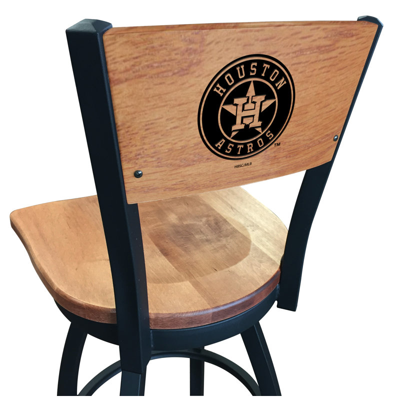 Tabouret de bar pivotant L038 Houston Astros, Tabouret de comptoir (siège d'une hauteur de 25 p