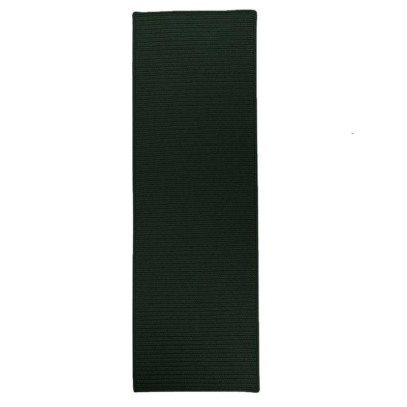 Tapis de couloir vert tressé Annika, Tapis de couloir 2 pi 4 po x 5 pi