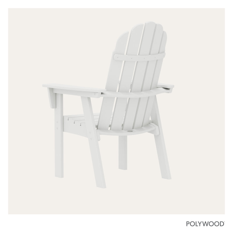 Chaise Adirondack POLYWOOD Vineyard Curveback, Blanc