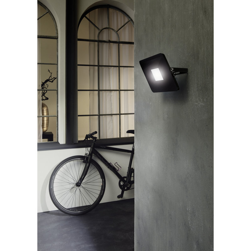 Faedo Integrated LED Outdoor Armed Sconce, 95cm H x 130cm W x 3cm D, Black