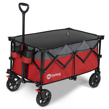 Gorilla Carts 7 Cubic Feet Foldable Utility Beach Wagon w