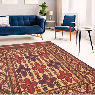 Jocey One-of-a-Kind 6'7" X 8'10" New Age Wool Area Rug in Light Khaki