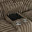 Roundhill Furniture Ardello 2-Piece Reclining Sofa Set, Corduroy Upholstery, with Built-In Power Center, and Storage Console, Chocolate