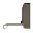Armiead Murphy Bed with Shelves and Pull-Out out Dewsk-429139093-429139094
