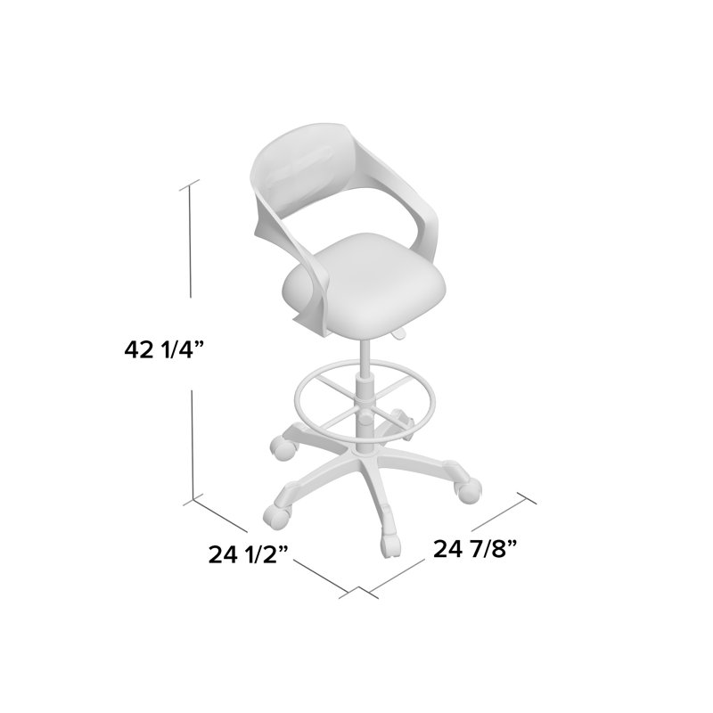Thrive Mesh Drafting Chair by Modway, Black
