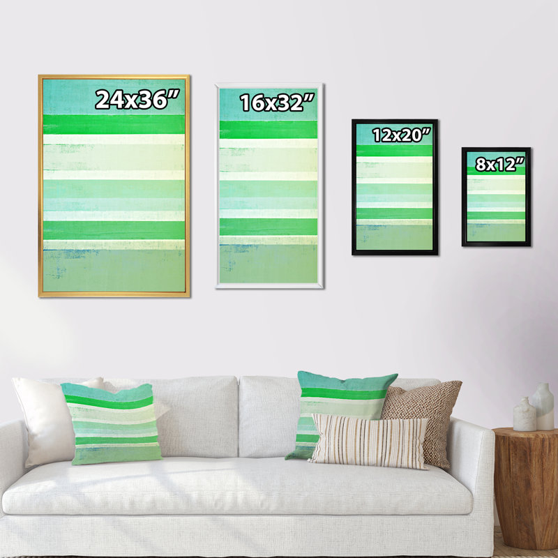 Art abstrait vert et beige - reproduction d'art moderne et contemporaine sur toile, H 36 po x l 24 po x P 1 po