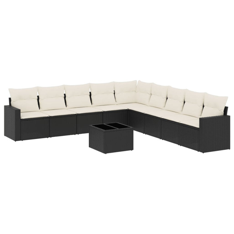 Ensemble de canapé de patio Vidaxl - noir