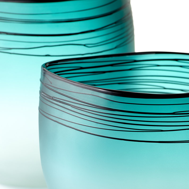 Kapalua Glass Table Vase, 9.25" H x 9" W x 8.75" D
