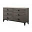 Dessus en faux marbre et commode au fini chêne gris rustique