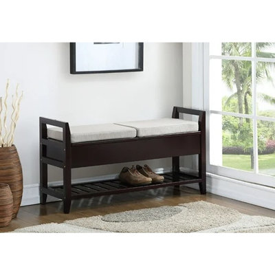 Adetunji Upholstered Flip Top Storage Bench