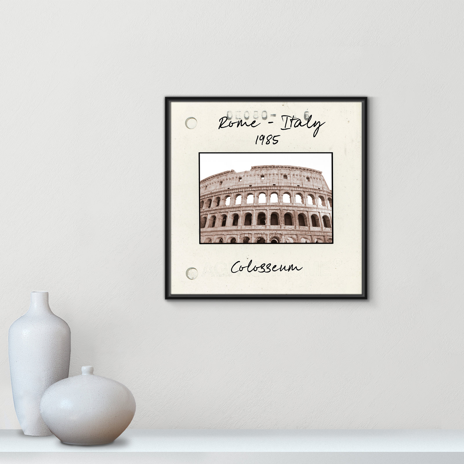 Rome, Italy - Colosseum Print by Natalie Carpentieri, 25.5" H x 25.5" W x 2" D, Black Floater Framed Canvas