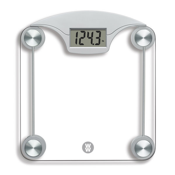 WW Scales by Conair Digital Weight Glass Scale with High Contrast Digital  Display - Clear Glass