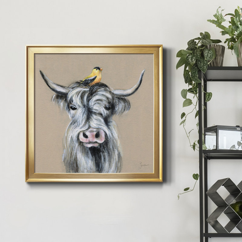 «Playful Nature 4», reproduction d'art sur toile encadrée, Encadrement doré, H 26,5 po x l 26,5 po x P 1,5 po